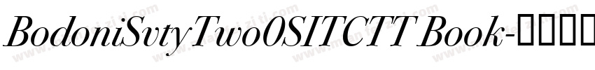 BodoniSvtyTwo0SITCTT Book字体转换